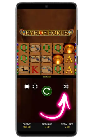 Adjust the stake in Eye of Horus Not on GamStop