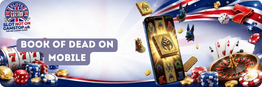 Book of Dead slot game on mobile phone