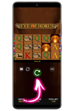 Start spinning in Eye of Horus Not on GamStop